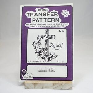 Pretty Punch Hot Iron Color Coded Transfer Pattern #3012 Easter Rejoice Craft